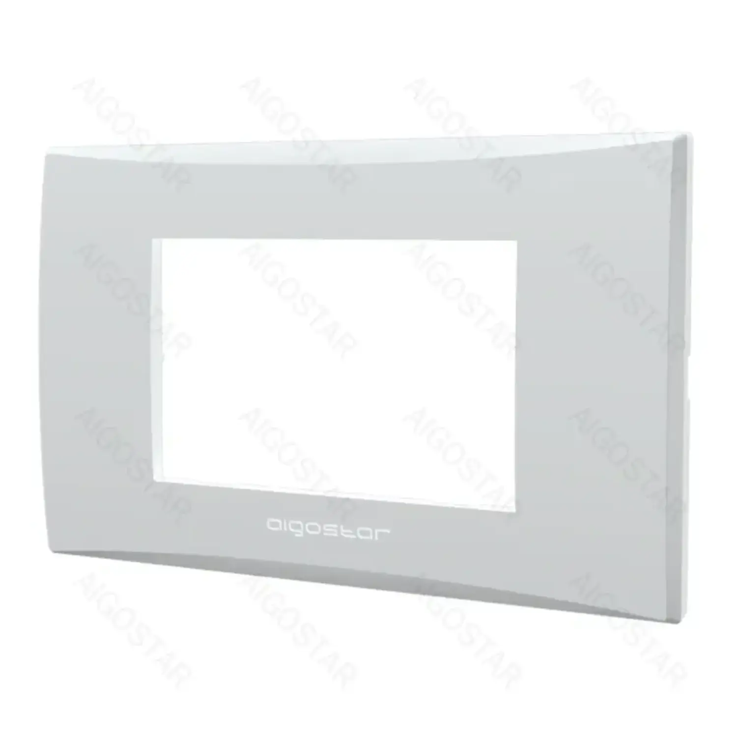 foto del prodotto aigostar placca compatibile vimar plana colore bianco 3 fori