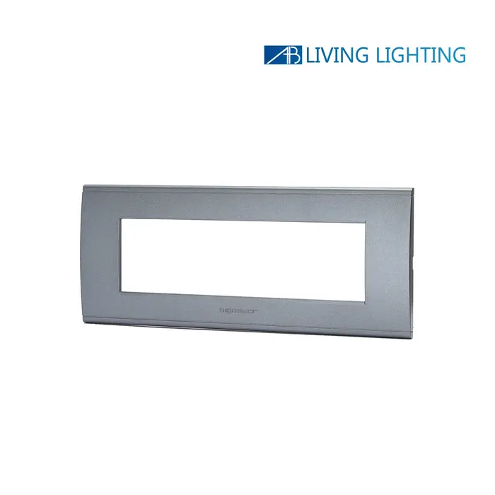 foto del prodotto aigostar placca di plastica compatibile bticino livinglight international grigio 7 fori