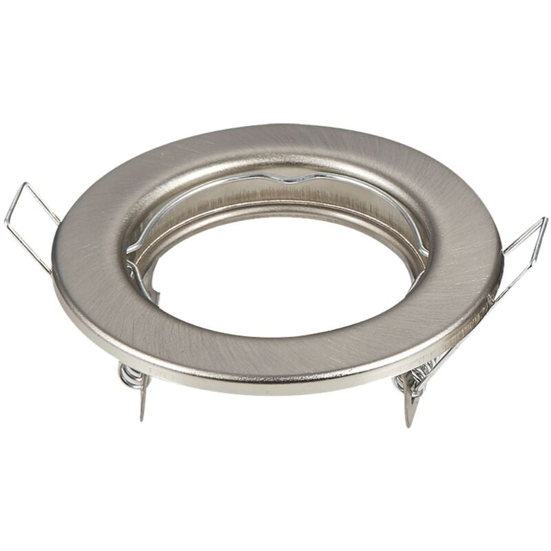 foto del prodotto aigostar portafaretto gu10 mr16 da incasso 80mm nickel satinato rotondo confezione 2pz