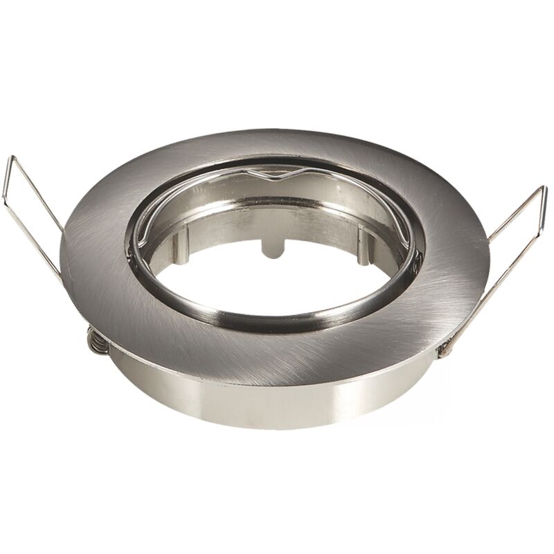 foto del prodotto aigostar portafaretto orientabile gu10 mr16 da incasso 82mm nickel satinato rotondo
