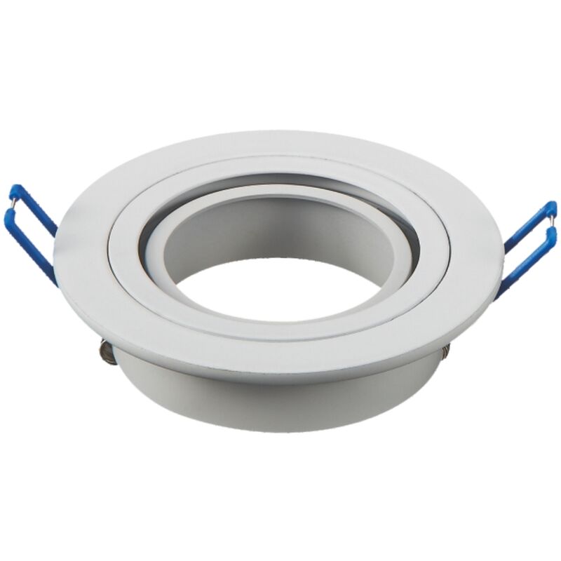 foto del prodotto aigostar portafaretto orientabile gu10 mr16 da incasso 91mm bianco rotondo
