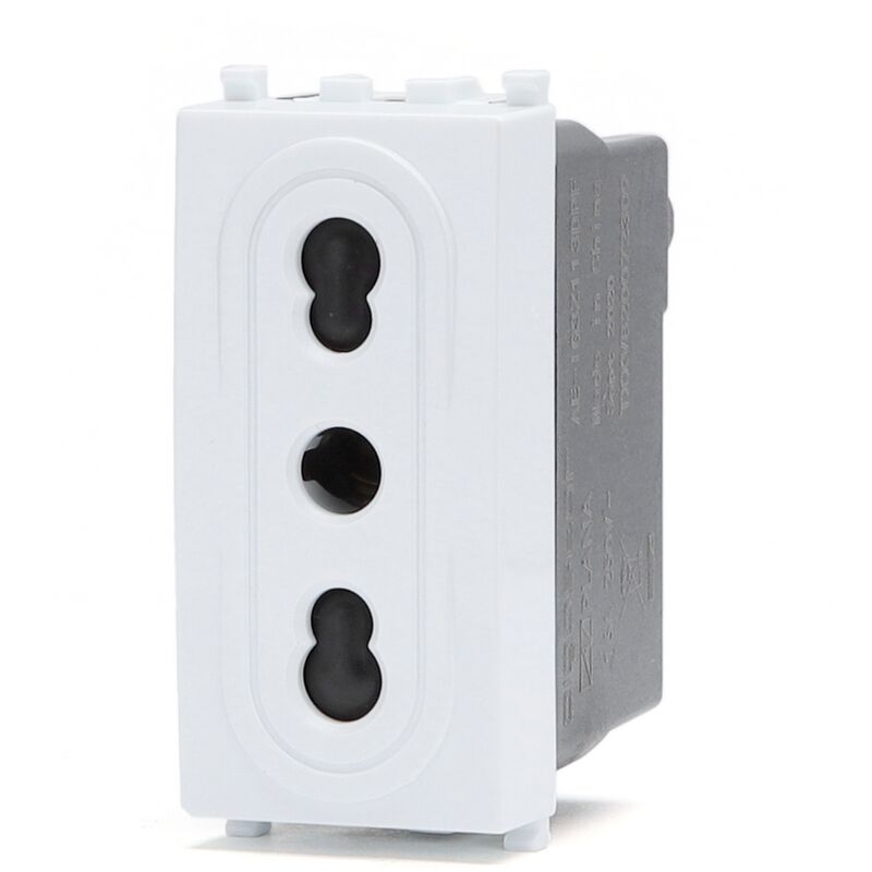 foto del prodotto aigostar presa bipasso bivalente 16a bianca compatibile anche con vimar plana