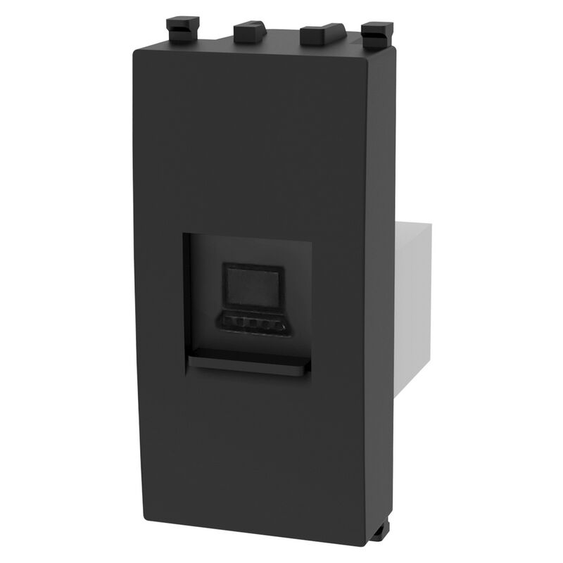 foto del prodotto aigostar presa dati lan rj45 cat 6 utp nera compatibile anche con vimar plana