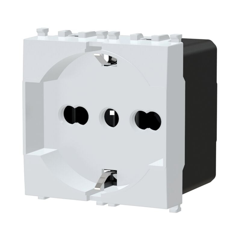 foto del prodotto aigostar presa schuko bipasso 16a bianca compatibile anche con vimar plana