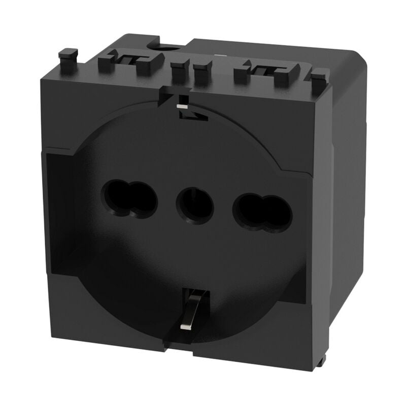 foto del prodotto aigostar presa schuko bipasso 16a nera compatibile anche con vimar plana