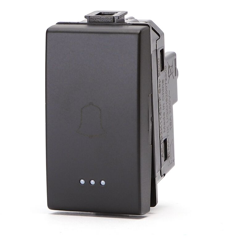 foto del prodotto aigostar pulsante campanello 16a nero compatibile anche con bticino matix