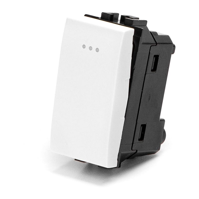foto del prodotto aigostar pulsante unipolare 16a bianco compatibile anche con bticino livinglight