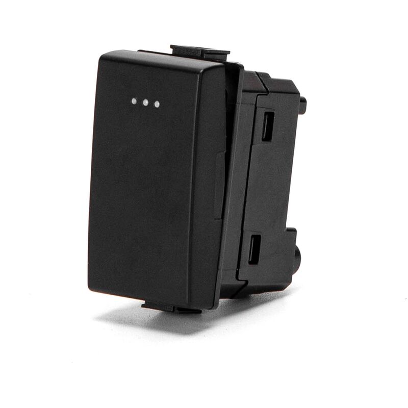 foto del prodotto aigostar pulsante unipolare 16a nero compatibile anche con bticino matix
