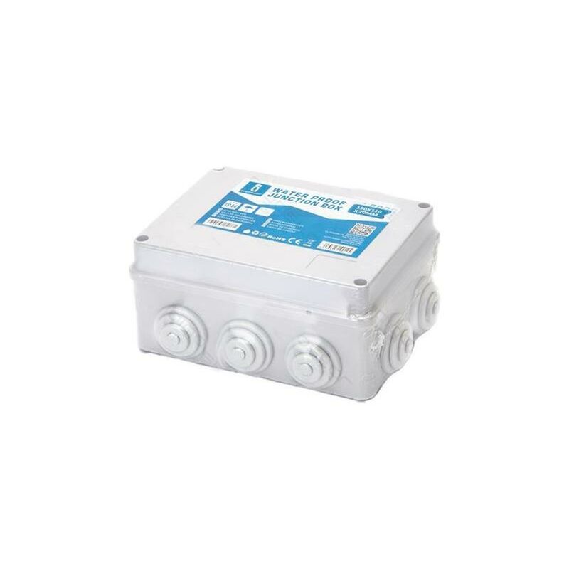foto del prodotto aigostar scatola di derivazione a giunzione rettangola, plastica abs, per interni ed esterni, l150w110h70mm, grigia,1unit 