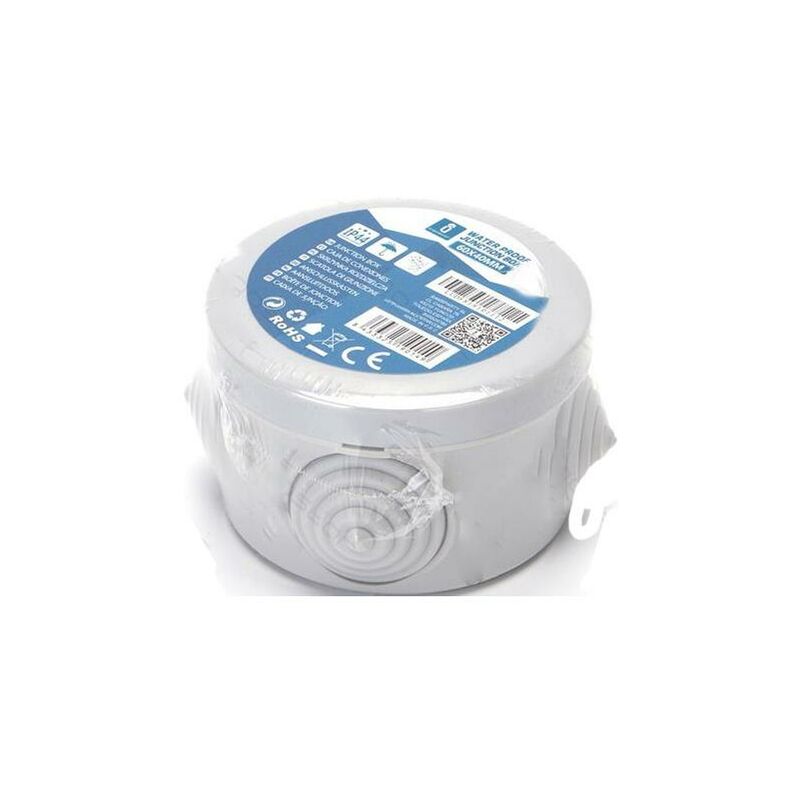 foto del prodotto aigostar scatola di derivazione a giunzione rotonda, plastica abs, per interni ed esterni, d60h40mm, grigia,1unit 