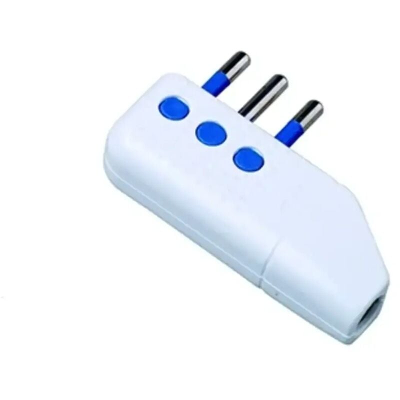 foto del prodotto aigostar spina elettrica prolunga cavo elettrico 2p t salvaspazio bianco 10a maschio piatto a pipa