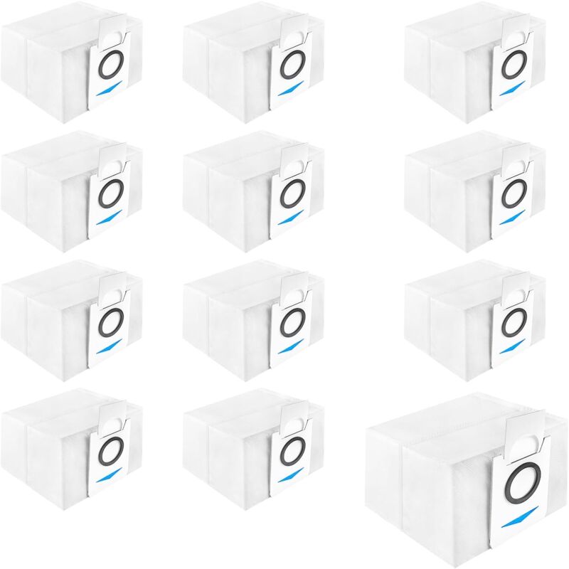 foto del prodotto aiperq 12 confezioni di sacchetti per aspirapolvere accessori per ecovacs deebot x1 omni x1 e omni x1 turbo robot aspirapolvere 3,2l grande