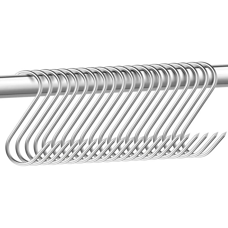 foto del prodotto aiperq 15 pezzi 6 pollici ganci da macellaio in acciaio inox ganci a forma di s per bagno camera da letto ufficio cucina negozio lavorazione della
