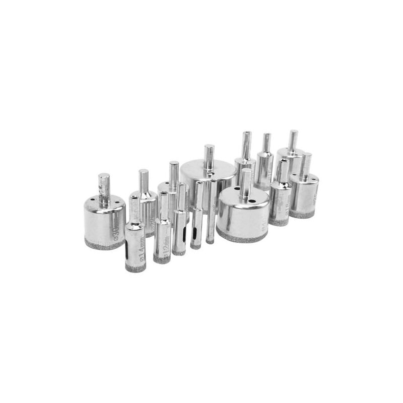 foto del prodotto aiperq 15 pezzi set di punte da trapano diamantate set di seghe a tazza per marmo, ceramica, vetro, 650 mm 0,2 2,0 pollici