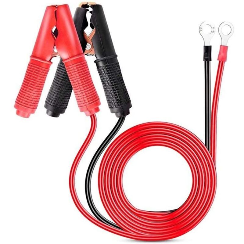 foto del prodotto aiperq 2 pezzi 30a coccodrillo clip coccodrillo 12v 24v caricabatteria auto 1m jumper