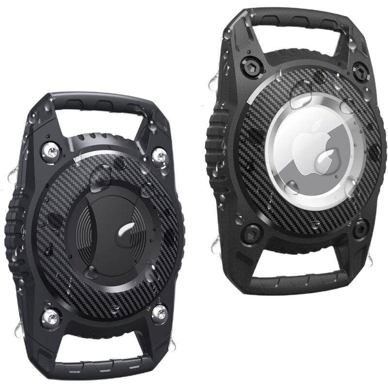 foto del prodotto aiperq 2 pezzi airtag portachiavi custodia airtag oneonta per collare per cani ip68 impermeabile airtag portachiavi protezione airtag per