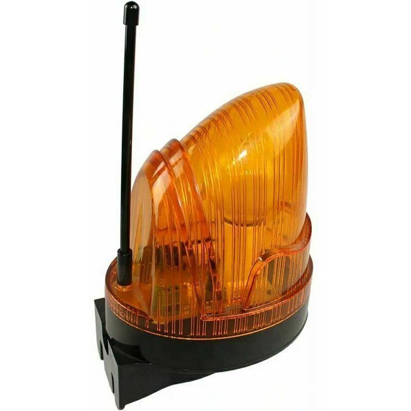 foto del prodotto aiperq 220v luce lampeggiante universale per cancello automatico con antenna 433,92 mhz luce lampeggiante a led ac dc 12v 265v ampia tensione,