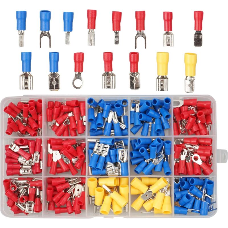 foto del prodotto aiperq 280 pezzi terminali elettrici isolati utensile per crimpatura isolato connettori per cavi isolati assortimento di connettori per cavi
