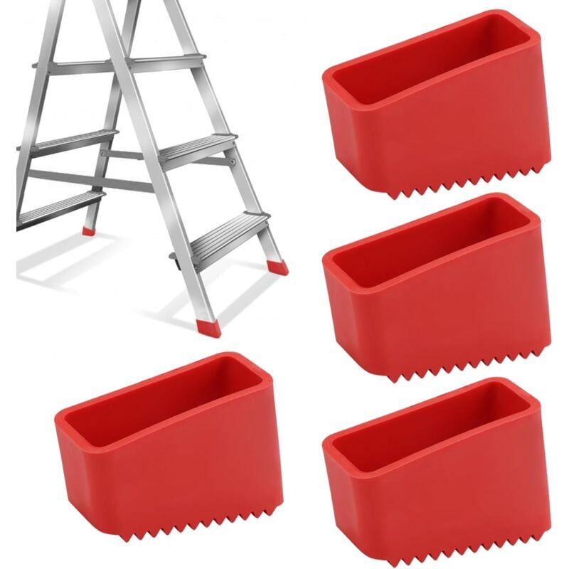 foto del prodotto aiperq 4 pezzi copripiedi per scale in gomma, punta per scale a pioli da 50x20 mm, piede per scale a pioli, piedini di ricambio universali in gomma