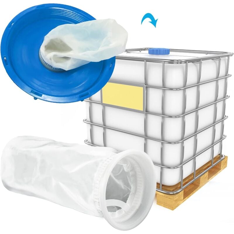 foto del prodotto aiperq 4 pezzi filtro ibc in nylon, filtro serbatoio ibc, filtro con tappo in nylon, filtro per l acqua piovana, filtro con tappo in nylon