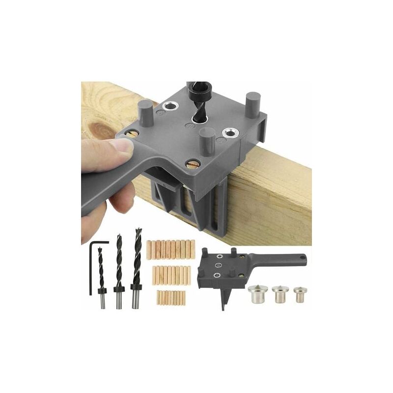 foto del prodotto aiperq 41 pezzi kit di foratura per tasselli, kit di foratura per tasselli, foro dritto, per lavorazione del legno, con 6 8 10 mm di centraggio per