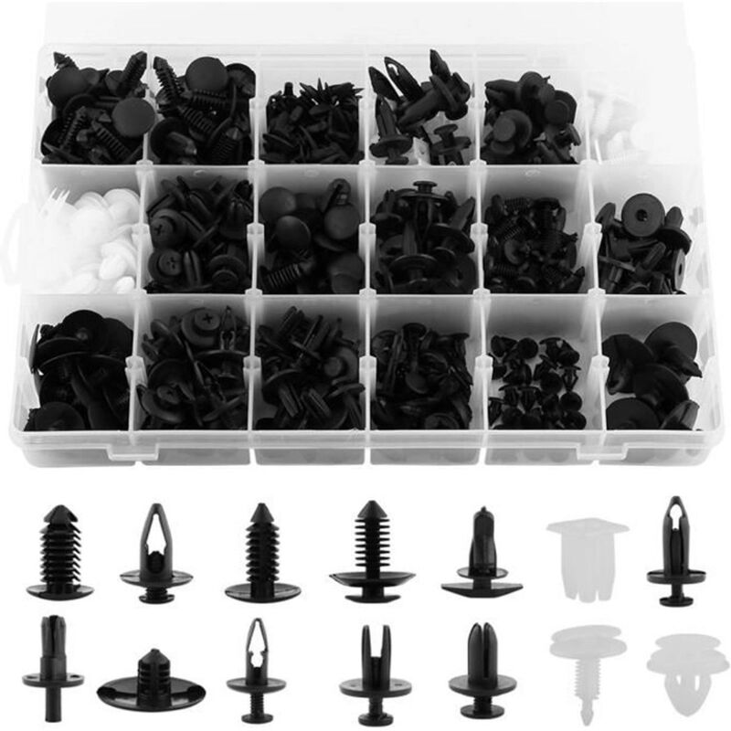 foto del prodotto aiperq 415 pezzi auto rivetto paraurti pannello porta clip fermo fissaggio clip trim