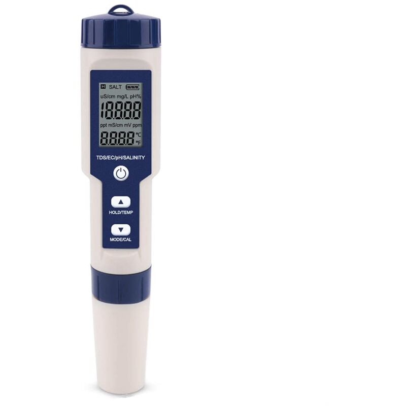 foto del prodotto aiperq 5 in 1 digital tds ec ph salinit temperatura tester acqua per idroponica acquario piscina acqua potabile dh12