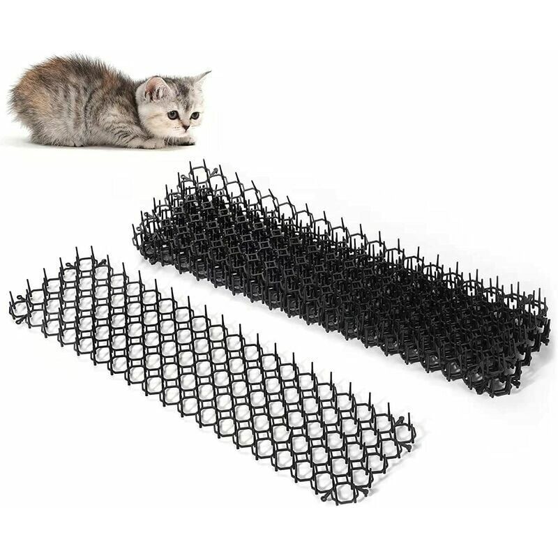 foto del prodotto aiperq 6 confezioni di repellente per gatti con punte, tappetino repellente per gatti da esterno da 48,5 x 13,5 cm, punte per gatti, tappetino