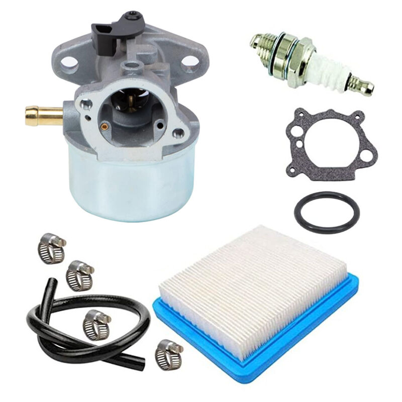 foto del prodotto aiperq 799868 kit carburatore con pompetta di adescamento e filtro dell aria per rasaerba con motore briggs stratton 4 7hp 499059 498170 497586