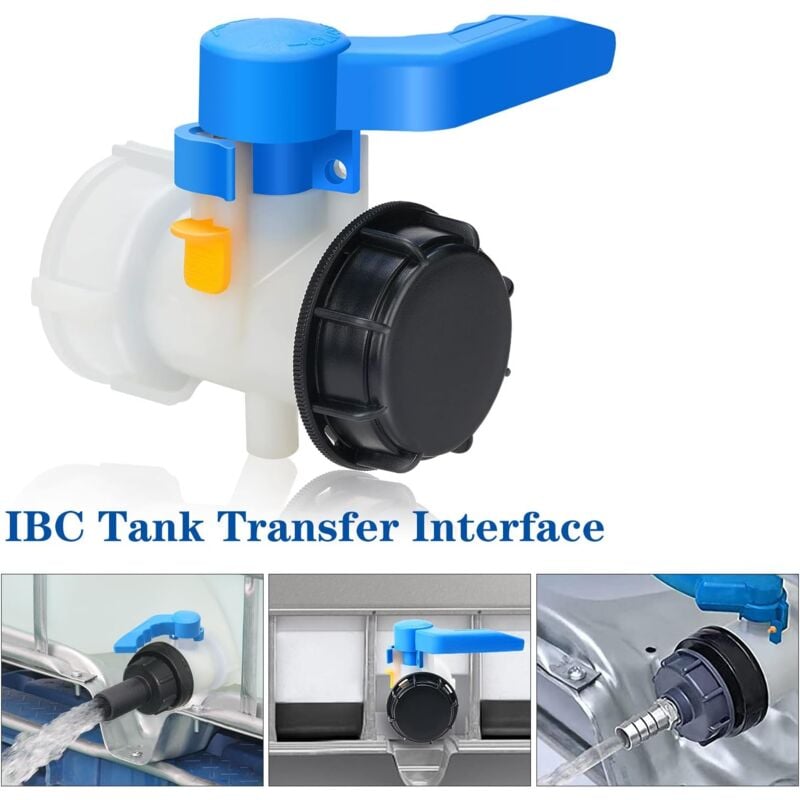 foto del prodotto aiperq adattatore ibc da 60 mm valvola per serbatoio in plastica da 60 mm collegamento al serbatoio da 1000 l 1000 l per contenitore del serbatoio
