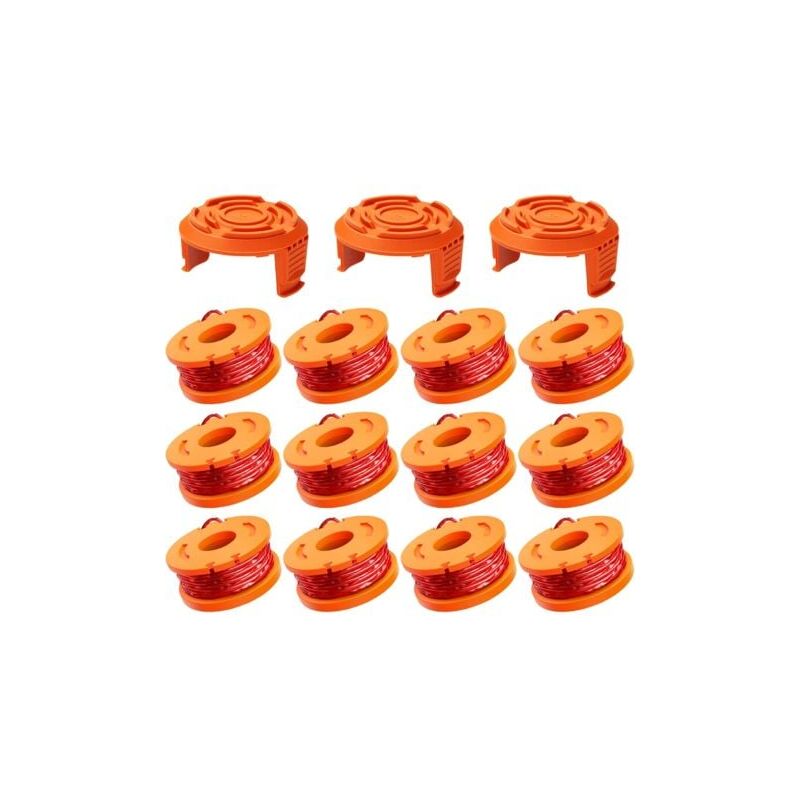 foto del prodotto aiperq aiper confezione da 12 bobine di filo per decespugliatore da 3 m wa0004.1 wa0010 tagliaerba 1,65 mm, bobina di filo per decespugliatore