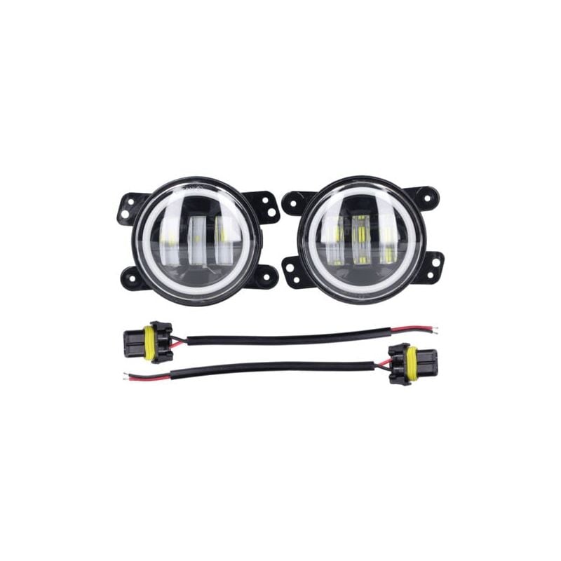 foto del prodotto aiperq angel eyes light 30w 3000lm led fendinebbia anteriore 10 30v universale per auto camion furgone rimorchio
