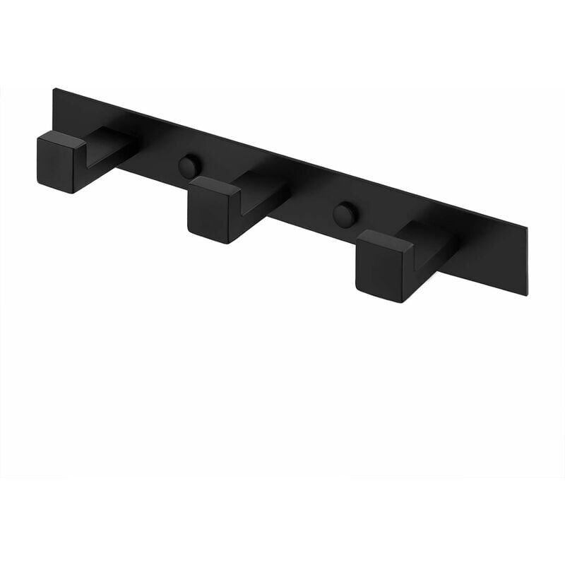 foto del prodotto aiperq appendiabiti da parete per bagno con 3 ganci. appendiabiti da parete per bagno, gancio appendiabiti in acciaio inossidabile sus304, nero