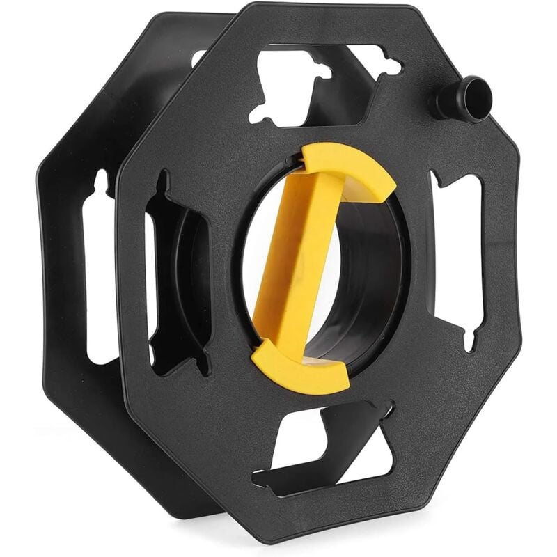 foto del prodotto aiperq avvolgicavo per roulotte, manuale, vuoto, per campeggio e uso domestico, fino a 25 m di cavo, in plastica, nero e giallo