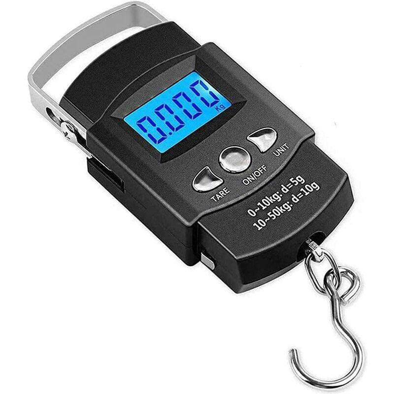 foto del prodotto aiperq bilancia elettronica per bagagli bilancia da pesca digitale lcd, bilancia elettronica portatile per valigie, bilancia da viaggio digitale