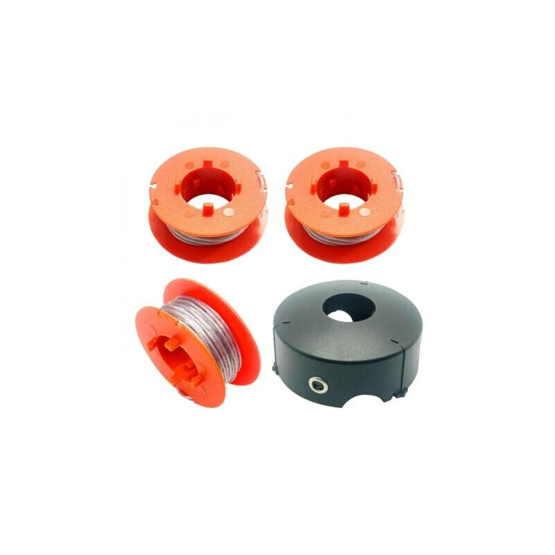 foto del prodotto aiperq bobina di filo f016800175 per bosch art 23 26 30 easytrim e combitrim, bobina di filo morbido automatica pro tap, 8 m x 1,6 mm con coperchio