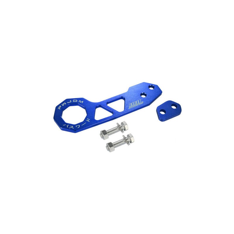 foto del prodotto aiperq car modification trailers jdm gancio di traino universale alluminio compatibile paraurti posteriore auto rimorchio blu