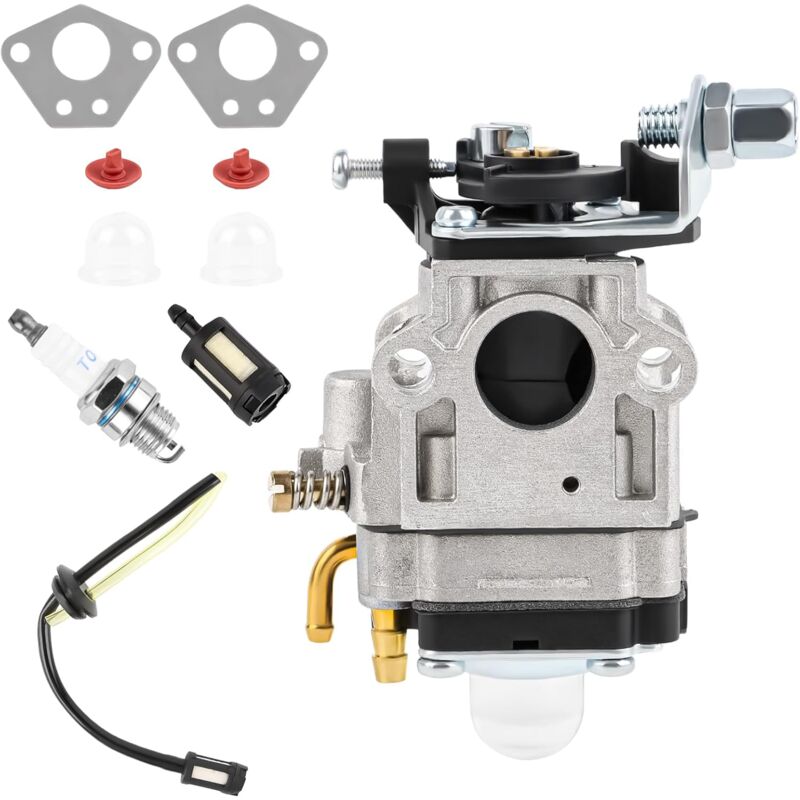 foto del prodotto aiperq carburatore, kit carburatore, carburatore per motore decespugliatore, candela e filtro carburante, kit carburatore per motore