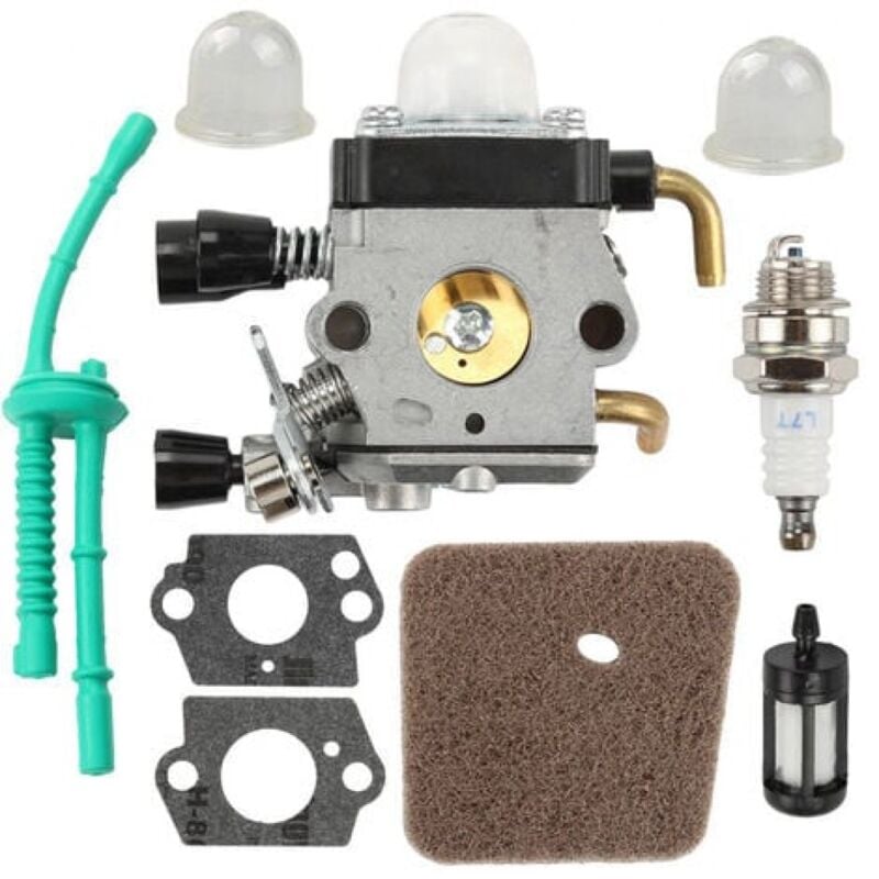 foto del prodotto aiperq carburatore per carburatore fs55 kit carburatore per stihl fs55r fs55rc fs38 km55 hl45 km55r studio per motoseghe per giardinaggio di piante