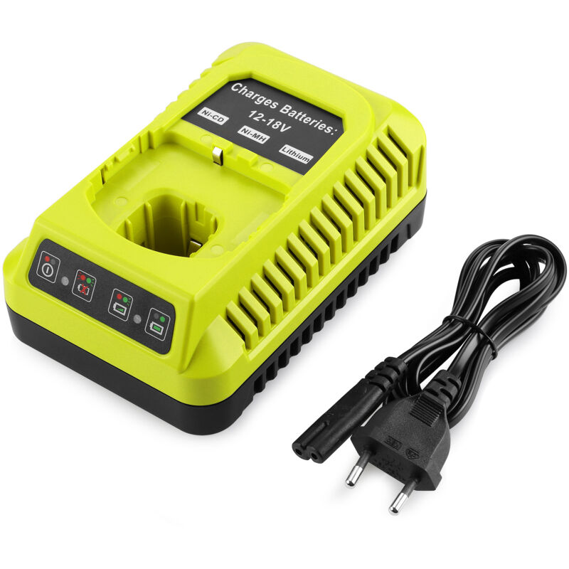 foto del prodotto aiperq caricabatterie per batterie ryobi 18v 9,6v 12v 14,4v 18v ni cd ni mh e li ion caricabatterie per batteria one p100 p102 p103 p105 p107 p108