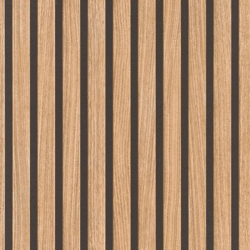 foto del prodotto aiperq carta da parati a pannelli in tessuto non tessuto 0,45 x 10,00 m beige, marrone carta da parati effetto legno