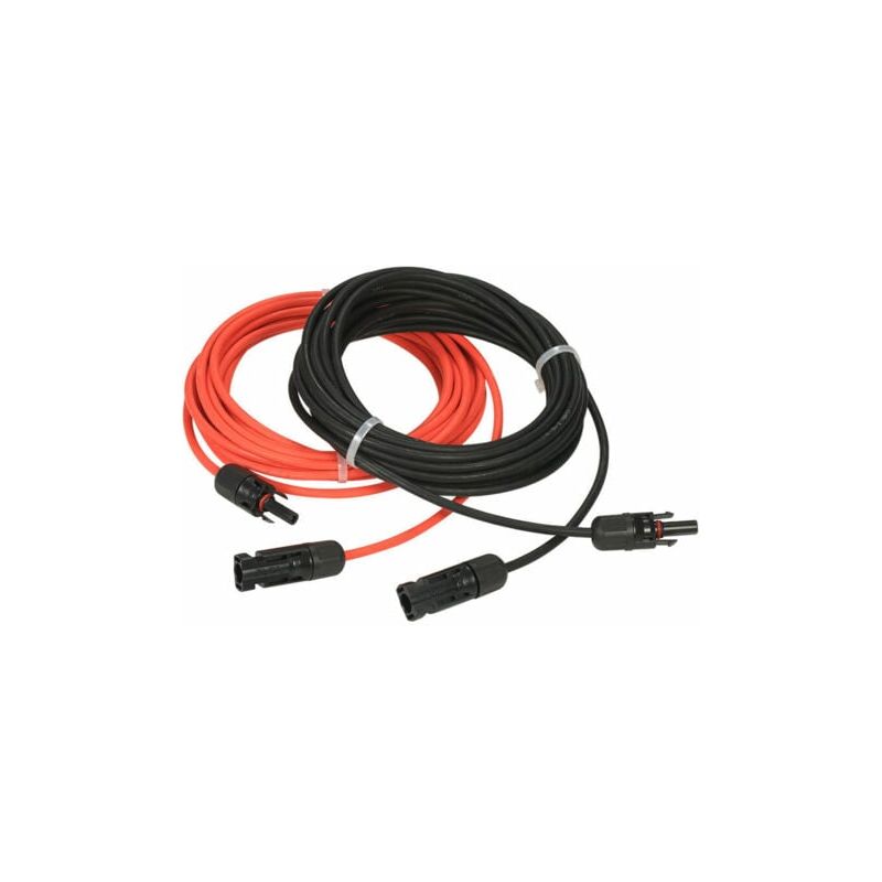 foto del prodotto aiperq cavo di prolunga per pannello solare con connettore mc4, coppia rosso nero, 14 awg, 4 metri rw