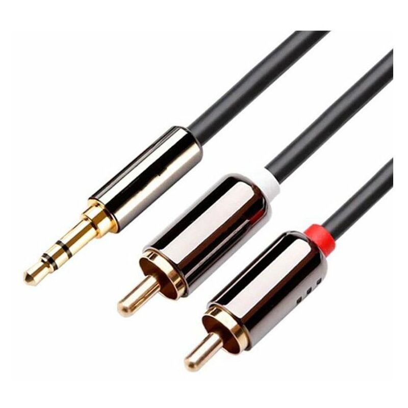 foto del prodotto aiperq cavo rca rca a jack da 3,5 mm cavo audio hifi aux rca per smartphone, tablet, home theater, altoparlanti, hifi, tv, ecc. 2 milioni