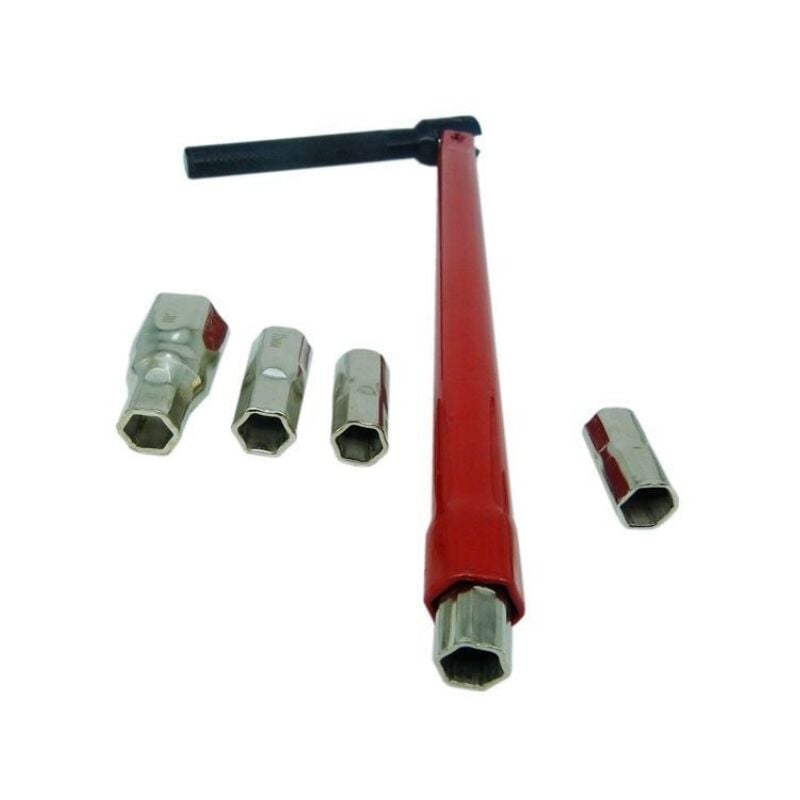 foto del prodotto aiperq chiave per rubinetto, rossa, utensile manuale per l installazione del rubinetto da 8 13 mm, sei pezzi