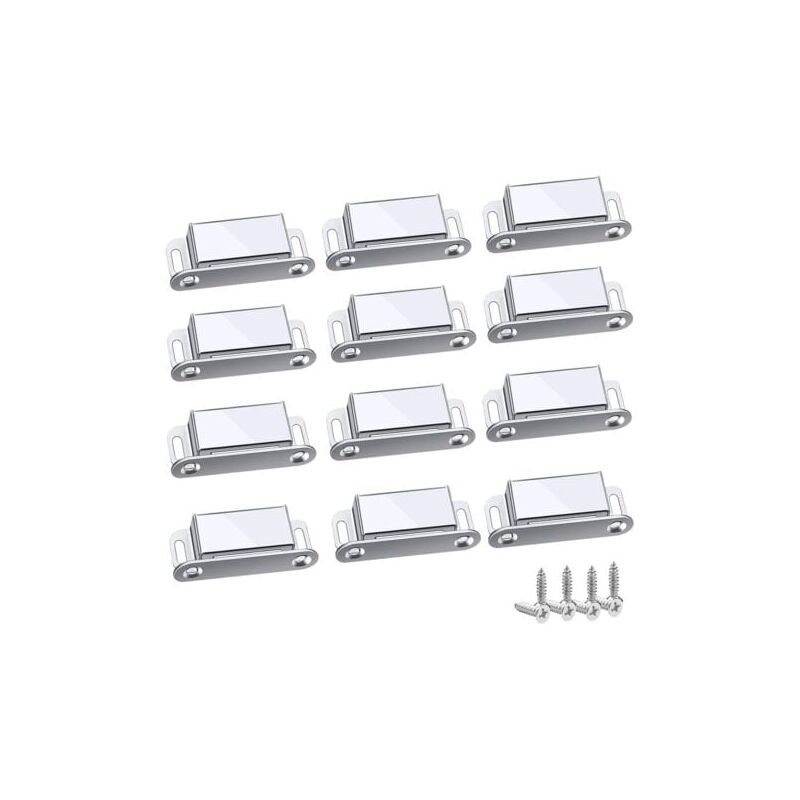 foto del prodotto aiperq chiusura magnetica, 12 pezzi chiusure magnetiche per armadi, magneti potenti fino a 6 kg, per cassetti, porta doccia, armadi, armadietti,