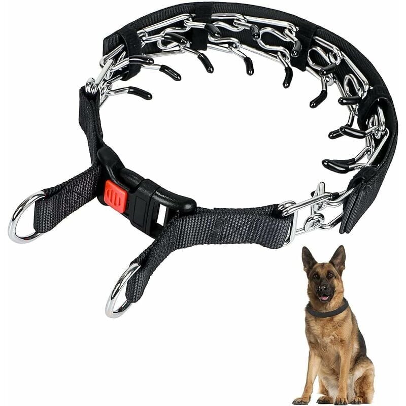 immagine 0 del prodotto aiperq collare per addestramento cani collare a strozzo con fibbia a scatto, collare anti tiro per cani di taglia media e grande 2,5 mm35 cm 