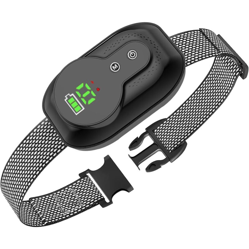 foto del prodotto aiperq collare per cani antiabbaio collare intelligente ricaricabile impermeabile ip67 rilevamento abbaio display a led vibrazione collare a 5