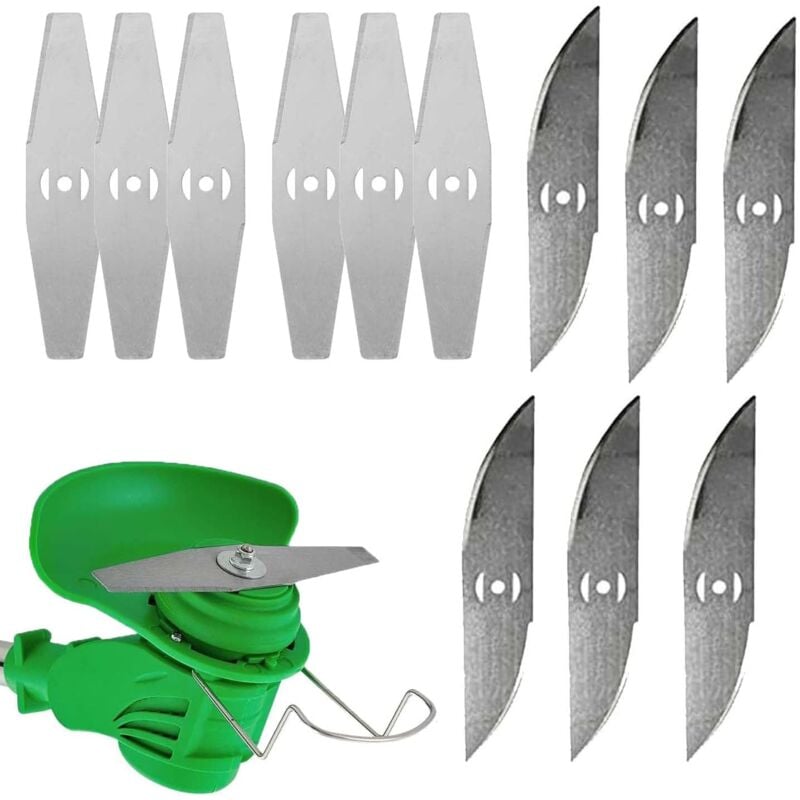 foto del prodotto aiperq confezione da 12 lame di ricambio in metallo da 14 cm per decespugliatore, lame in metallo per decespugliatore a batteria, accessori per