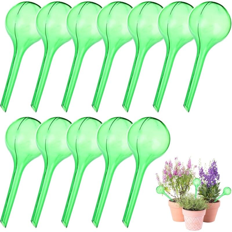 foto del prodotto aiperq confezione da 12 piccoli globi di irrigazione in vetro sintetico per piante da interno bulbi di irrigazione a goccia da 4 cm di diametro
