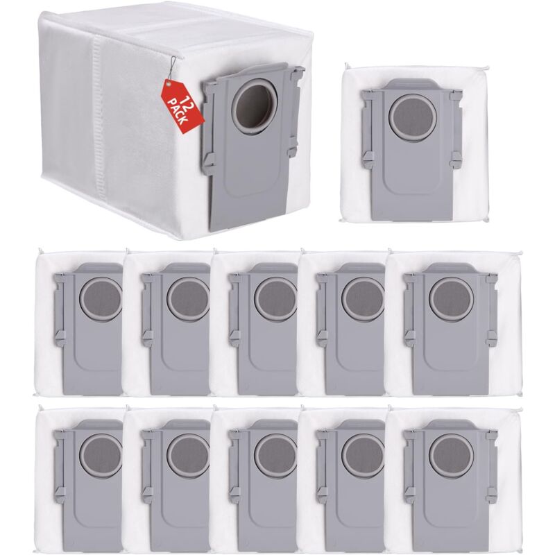 foto del prodotto aiperq confezione da 12 sacchetti per aspirapolvere roborock q revo qrevo pro qrevo maxv qrevo s qrevo master qrevo slim qrevo curv qrevo curv